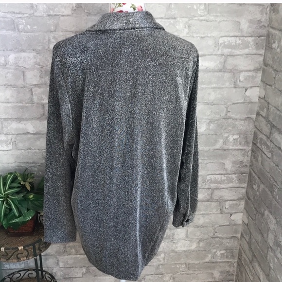 Vintage Silver Sparkle Button Down - Picture 4 of 7